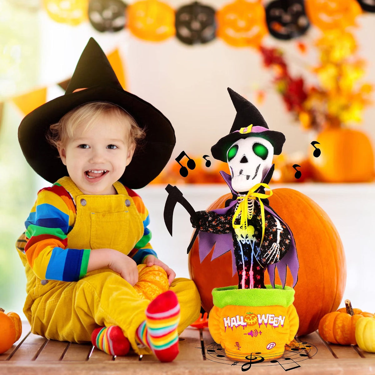 Halloween Skull Talking, Singing & Dancing Skeleton Toy
