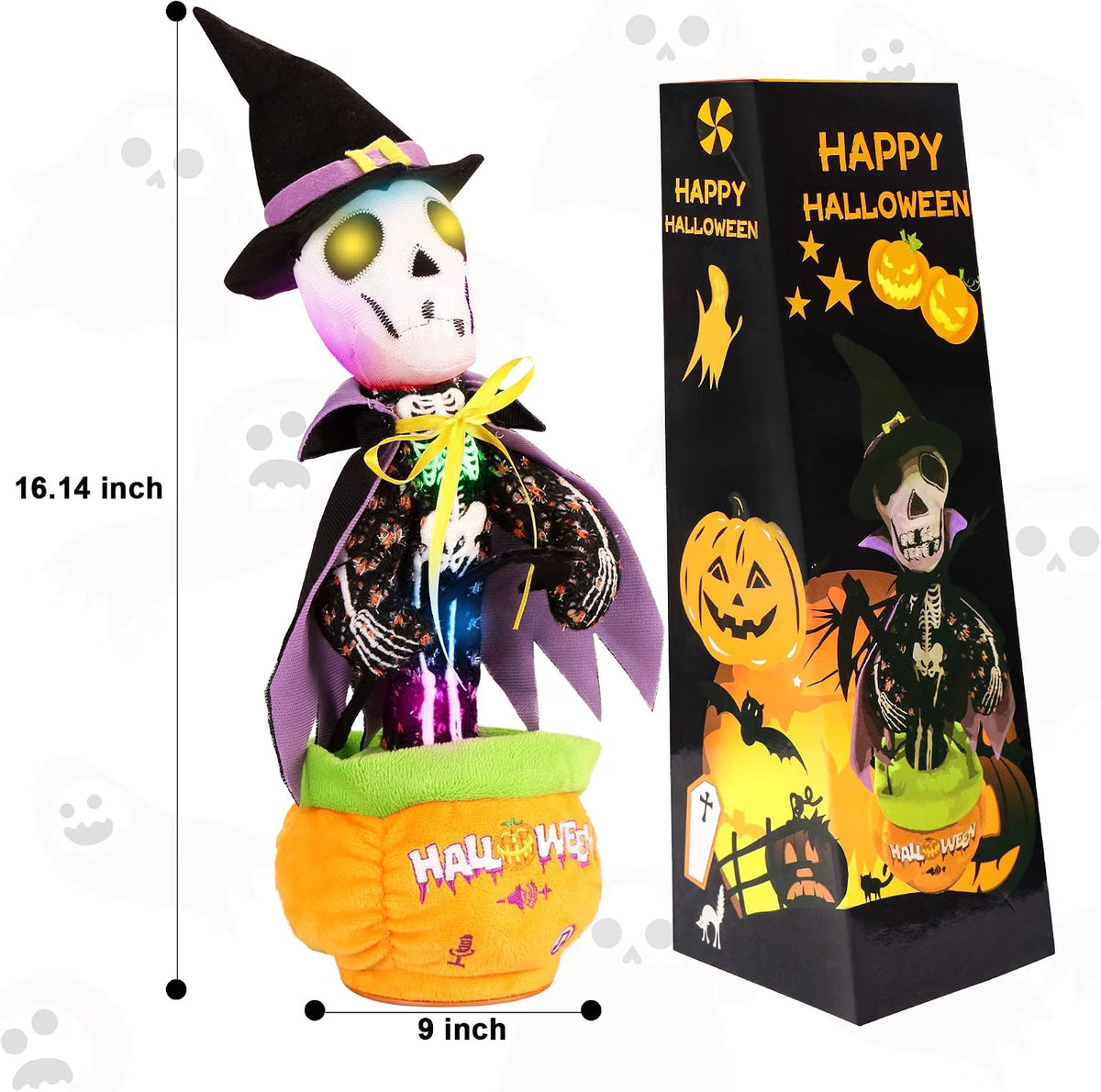 Halloween Skull Talking, Singing & Dancing Skeleton Toy