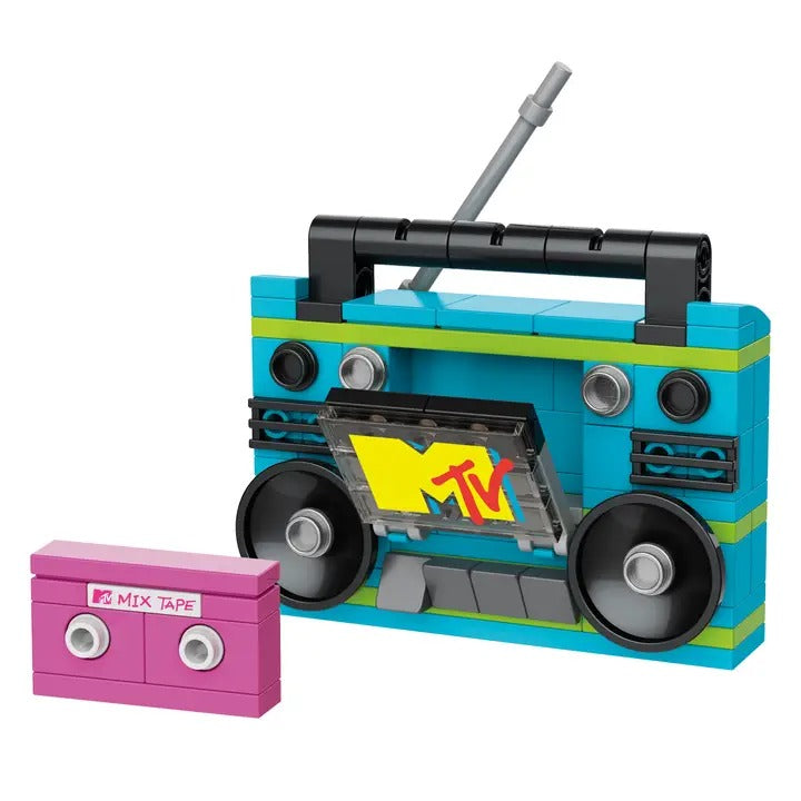 MTV Retro Boombox Building Set, 80s Music Decor