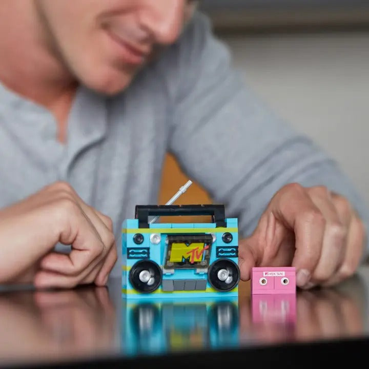MTV Retro Boombox Building Set, 80s Music Decor
