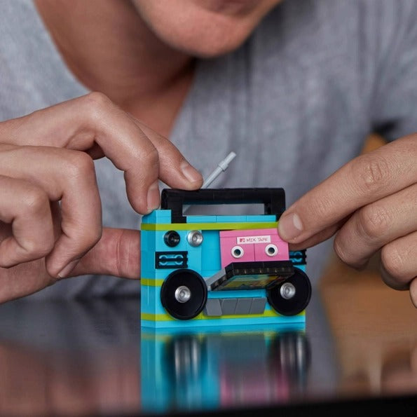 MTV Retro Boombox Building Set, 80s Music Decor