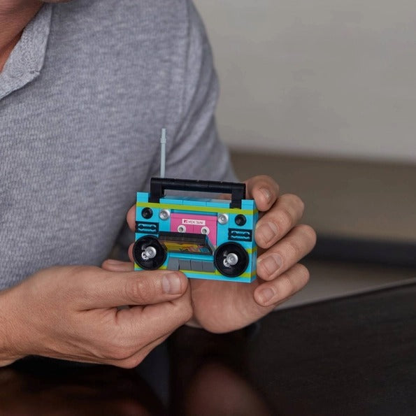 MTV Retro Boombox Building Set, 80s Music Decor