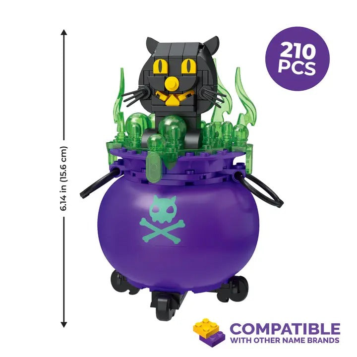 Brick Craft Cat Cauldron 2-in-1 Halloween Building Set