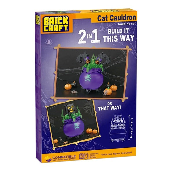 Brick Craft Cat Cauldron 2-in-1 Halloween Building Set