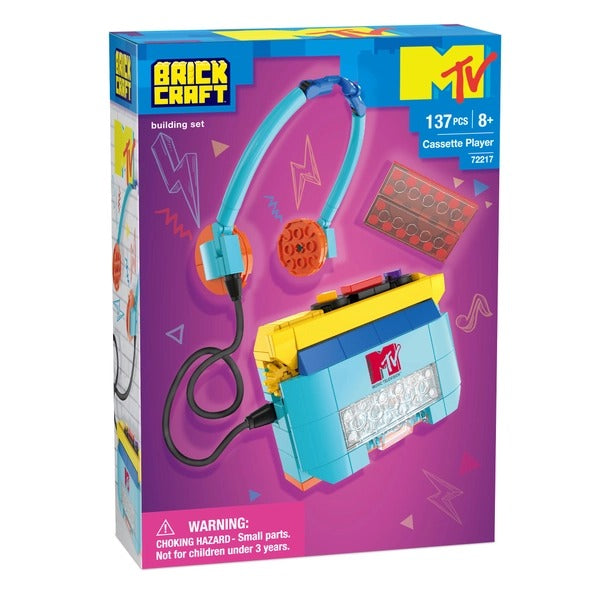 MTV Retro Cassette Player Building Set, 80s, 137 Pieces