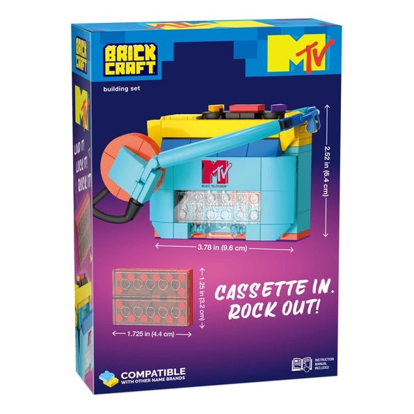 MTV Retro Cassette Player Building Set, 80s, 137 Pieces