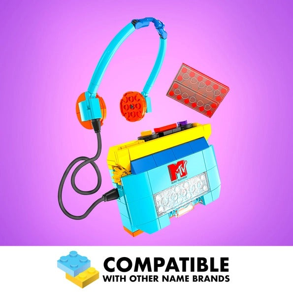 MTV Retro Cassette Player Building Set, 80s, 137 Pieces