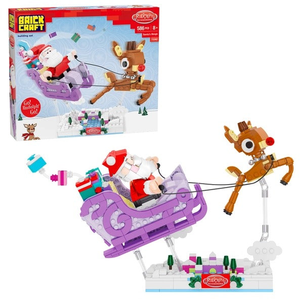 Rudolph Santa's Sleigh Christmas Building Set 586pc