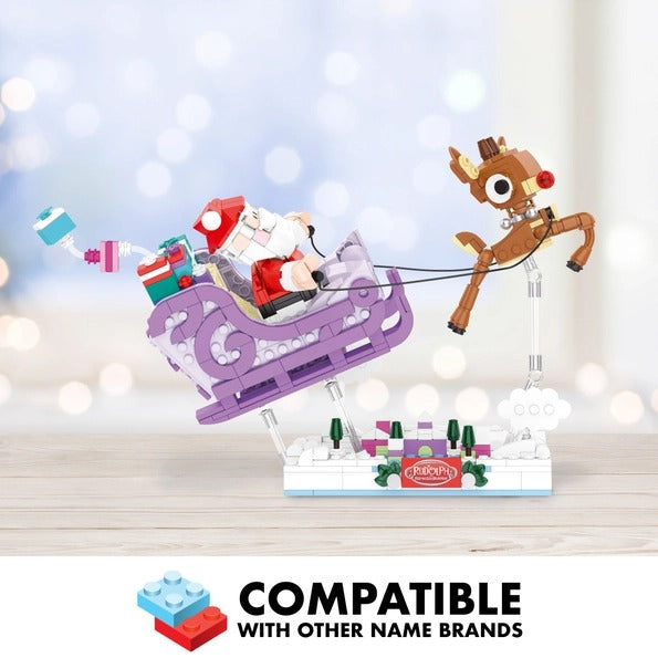 Rudolph Santa's Sleigh Christmas Building Set 586pc