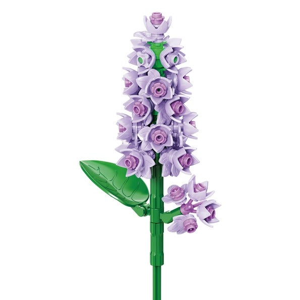 Lilac Flower Building Set, Brick Bouquet Decor 104pc