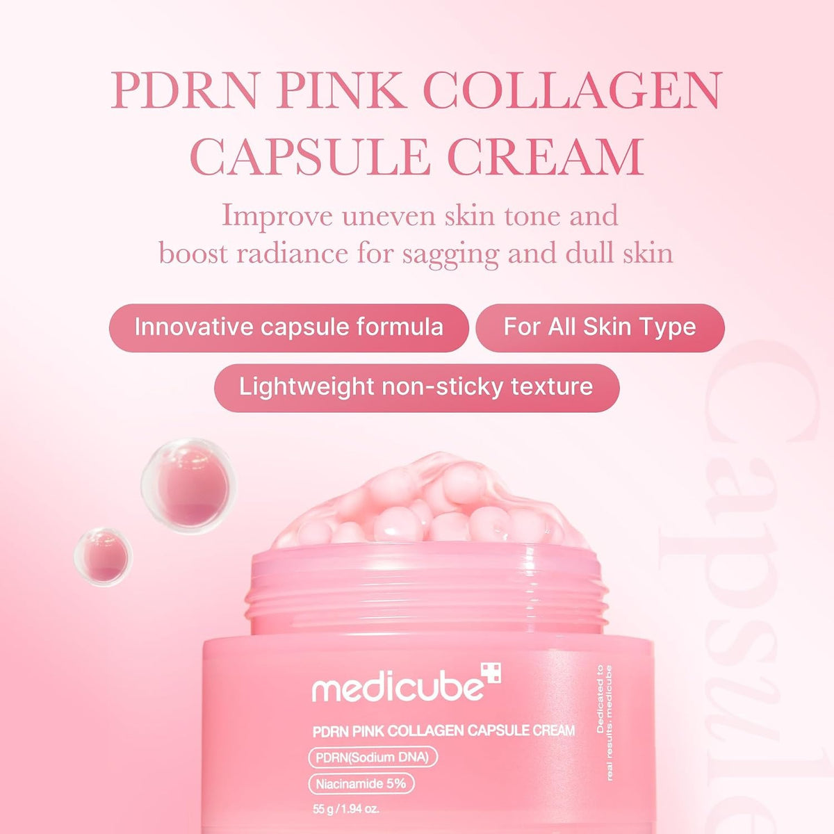 medicube PDRN Daily Glow Routine Set - Milky Toner, Serum and Capsule Cream