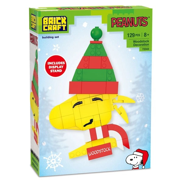 Peanuts Woodstock Holiday Ornament Building Set, 129 Pieces