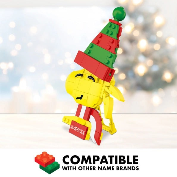 Peanuts Woodstock Holiday Ornament Building Set, 129 Pieces