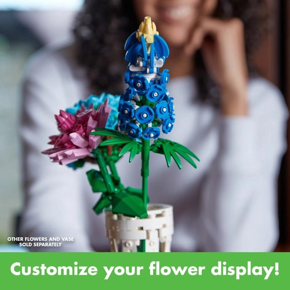 Bluebonnet Flower Building Set, Brick Bouquet Decor