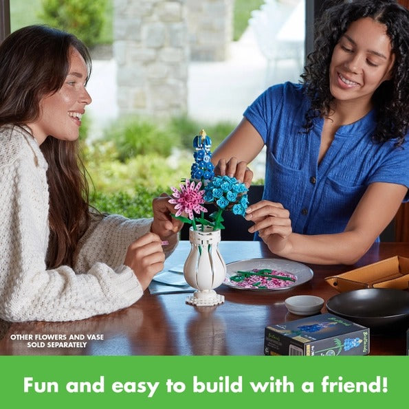 Bluebonnet Flower Building Set, Brick Bouquet Decor