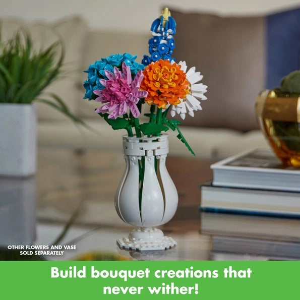 Bluebonnet Flower Building Set, Brick Bouquet Decor