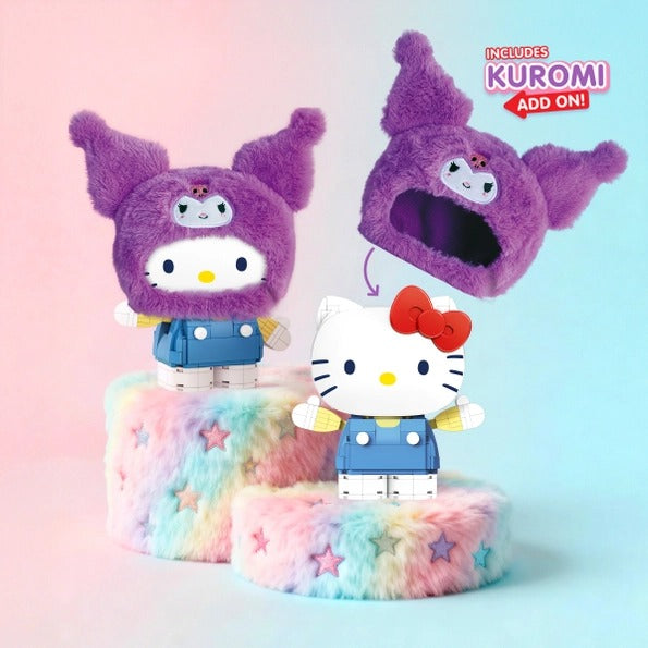 Hello Kitty & Kuromi Fluffy Fit Building Set, Sanrio