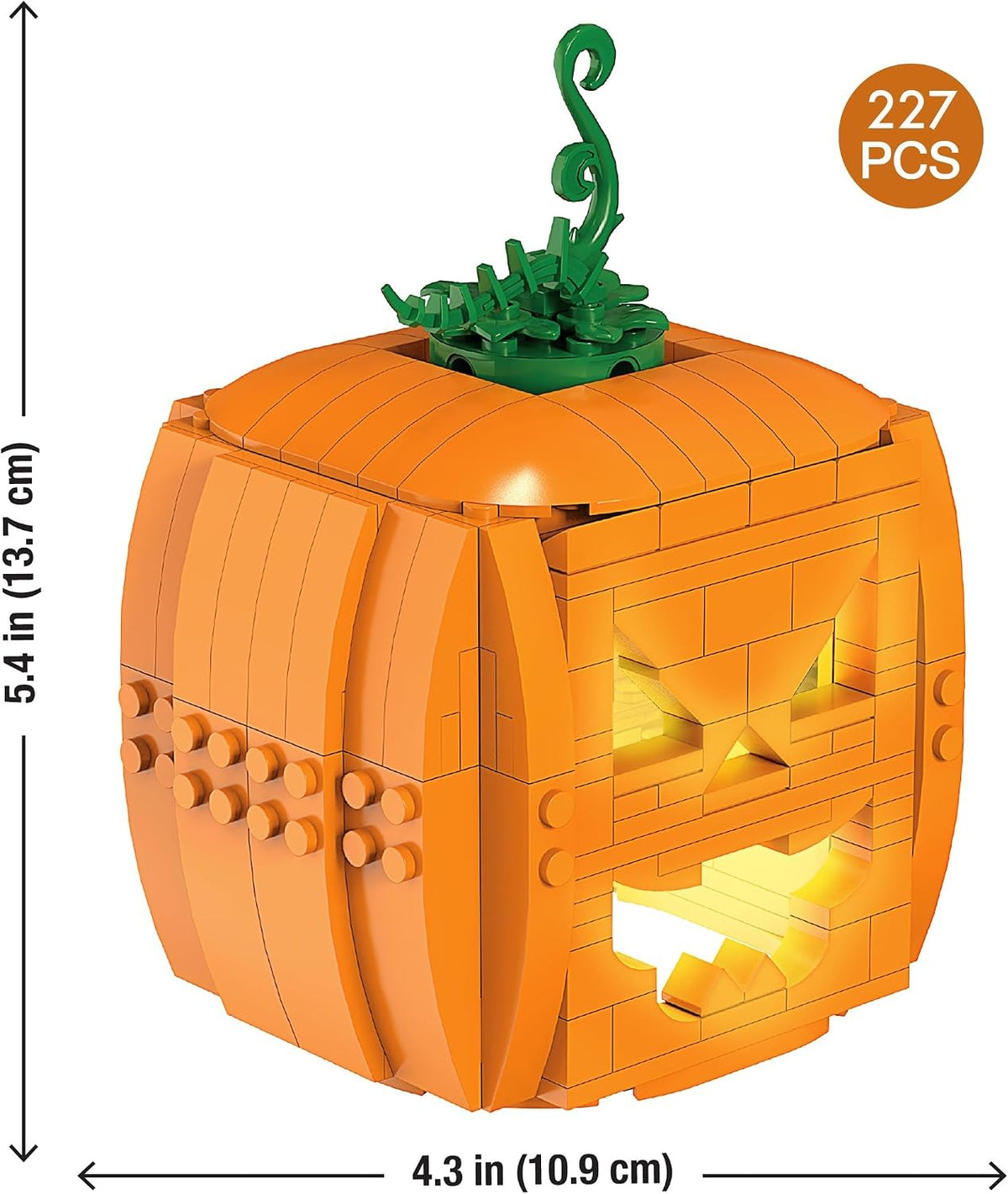 Brickcraft Brick O’-Lantern Building Kit – 233 Pieces