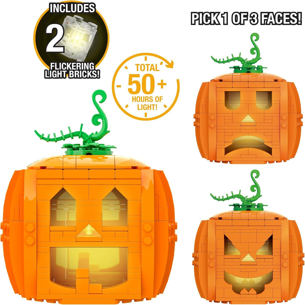 Brickcraft Brick O’-Lantern Building Kit – 233 Pieces