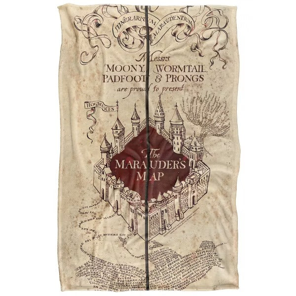 Harry Potter Marauder's Map Silky Touch Throw Blanket – 36" x 58"