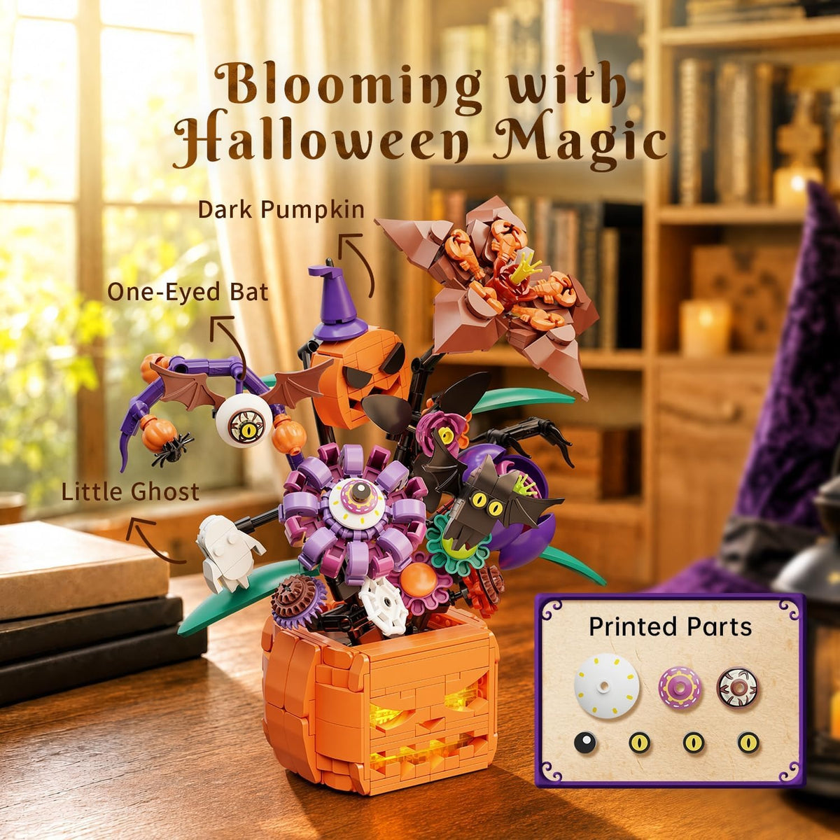 PANTASY Halloween Bouquet Building Set with Lights