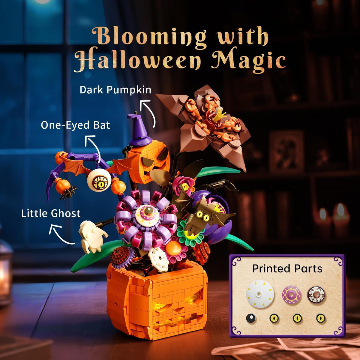 PANTASY Halloween Bouquet Building Set with Lights