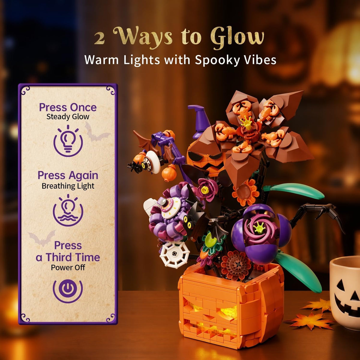 PANTASY Halloween Bouquet Building Set with Lights