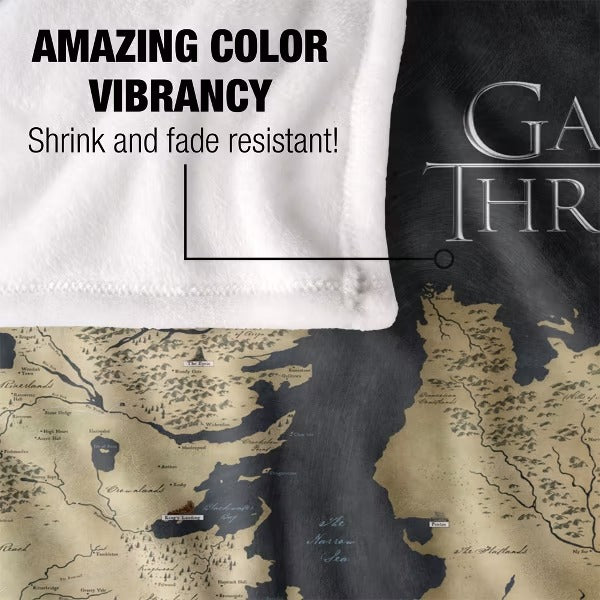 Game of Thrones Westeros Map Silky Touch Throw Blanket – 50" x 60"
