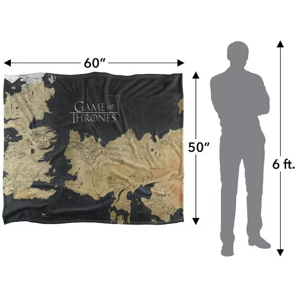 Game of Thrones Westeros Map Silky Touch Throw Blanket – 50" x 60"