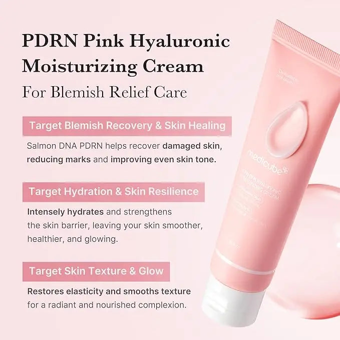 Medicube Salmon DNA PDRN Pink Hyaluronic Moisturizing Cream 50ml / 1.69 Fl.oz.
