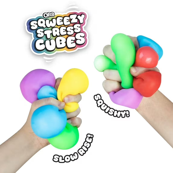 ORB 24 Pack Slow Rising Squishy Stress Cubes - Easy Sqweezy Squishy Cubes