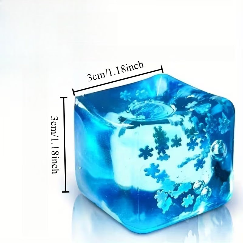 Nee Doh Snowflake Cube Squishy Toy