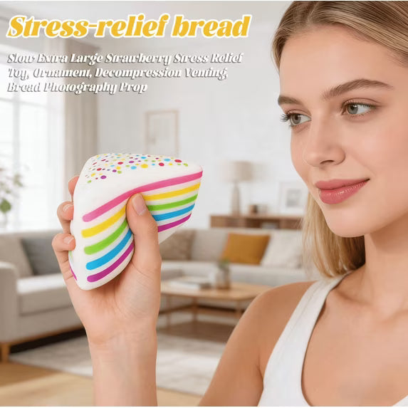 5" Viral Rainbow Layer Cake Squishy Toys - Smush Mart Giant Dessert Squishy