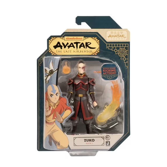 Avatar: The Last Airbender Zuko (Book One) - 4.5-inch Scale Figure with Fire Effects and Battle Action