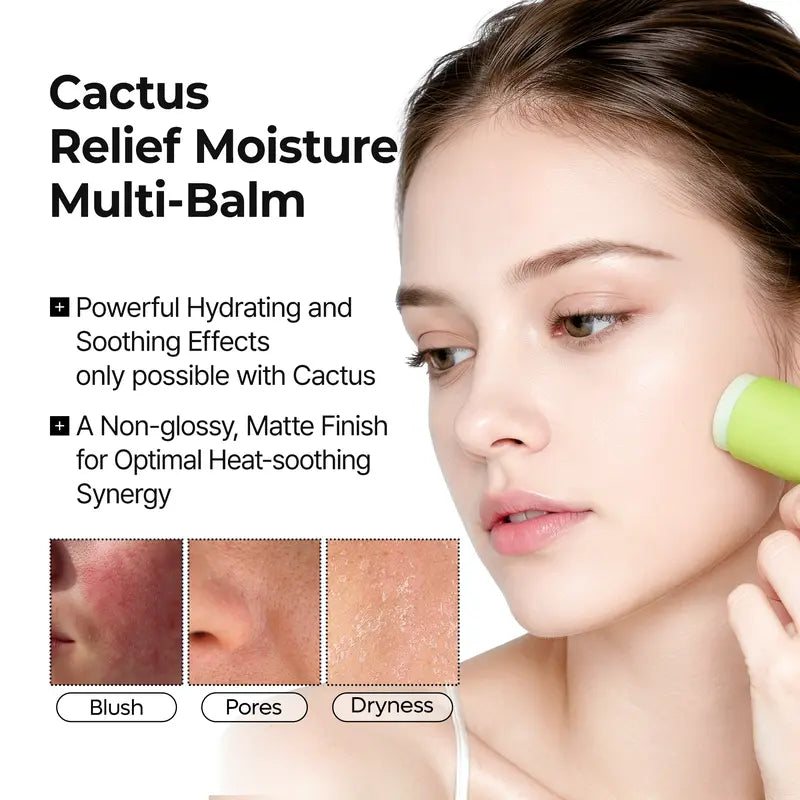 [Dr.Melaxin Official] CACTOX PORE RELIEF MULTI BALM with Cactus Cooling Reduce Puffiness & Pore Tightening for Visible Pore Care Skin Repair