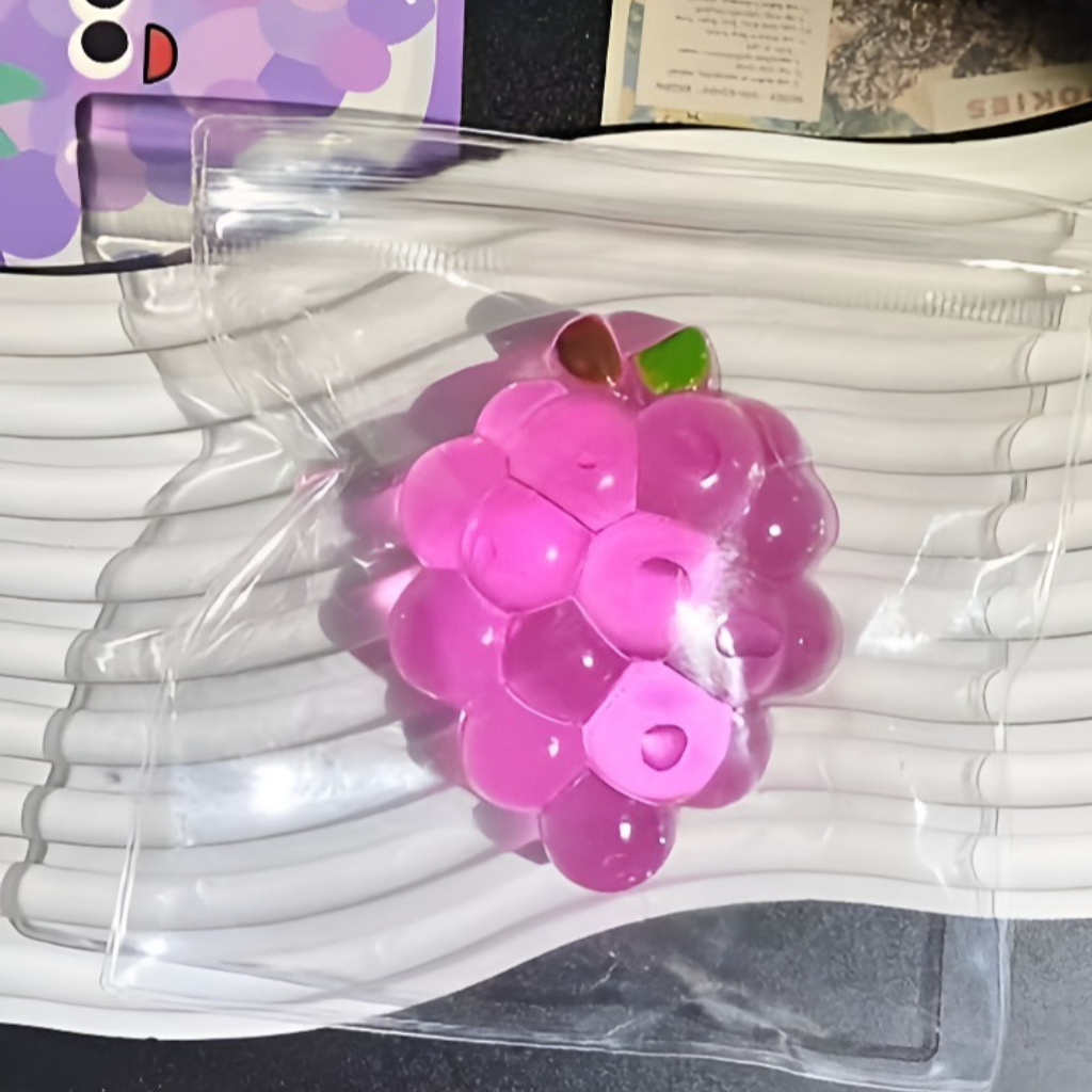 Squishy Grape Fidget Toy - Stress Relief Slow Rising Sensory Squeeze Toy