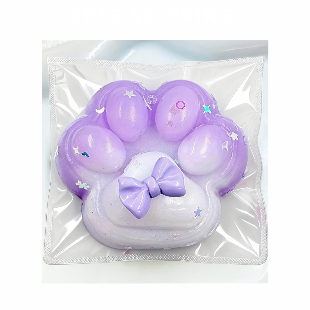 Taba Squishy Cat Paw Squeeze Toy - Soft Jelly Fidget Sensory Toy