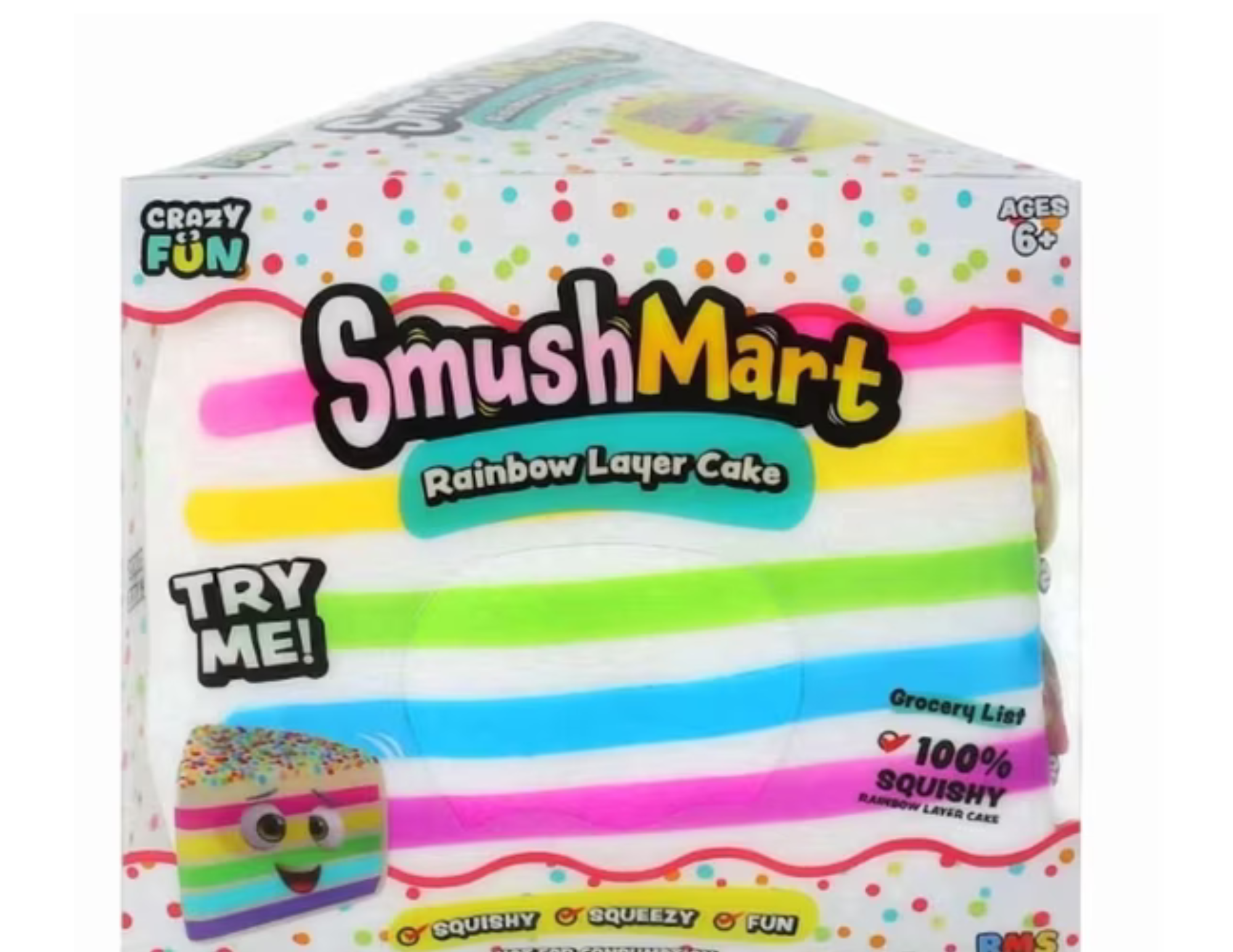 5" Viral Rainbow Layer Cake Squishy Toys - Smush Mart Giant Dessert Squishy