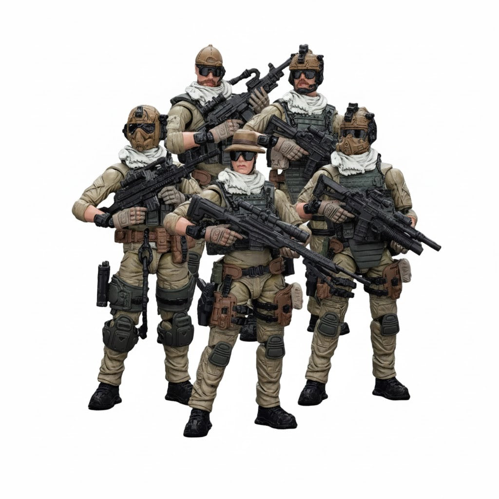 1/18 Scale Military Assault Squad Action Figure – Fully Articulated Soldier Toy with Weapons & Gear – Collector Model